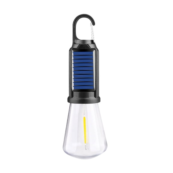 Solar Outdoor Warm LED Camping Light Rechargeable Bulb Type Lantern for Outdoor Use