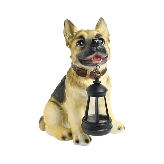 Solar Outdoor Light Garden Dog Statue Decoration Figurine Lights with LED Housewarming Birthday Gifts for Women Mom