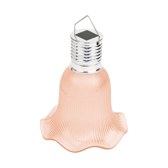 Solar Outdoor Light, Outdoor Hanging Light, Outdoor Solar Decor, Garden Solar Decorations, 6X4.5 Inch Orange Ruffled Skirt Solar Powered Hanging Light for Garden Arbor Walkway