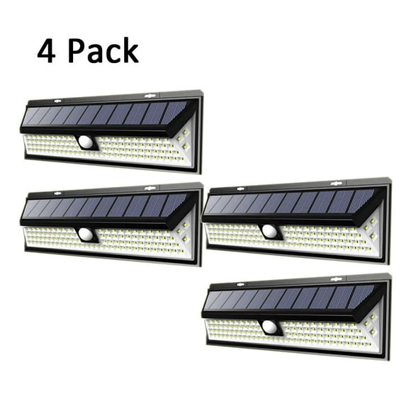 Solar Outdoor Lights - 118 LED Motion Sensor Lights with Remote Control,1000LM Security Flood Lights for Outside Garden Yard Garage Patio,4 Pack