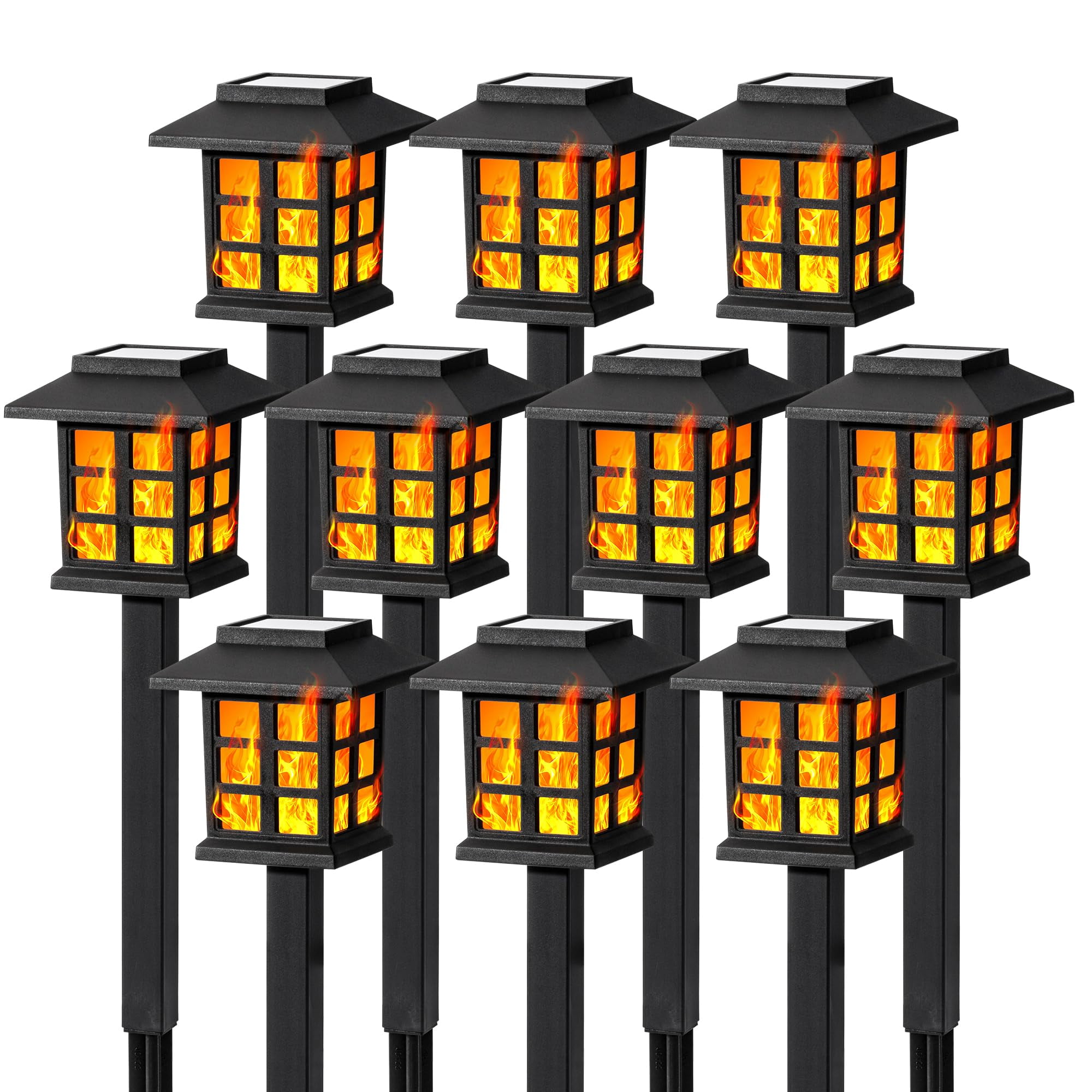 Solar Outdoor Lights,12 Pack LED Solar Lights Outdoor Waterproof, Solar Walkway Lights Maintain 10 Hours of Lighting for Your Garden, Landscape, Path, Yard, Patio, Driveway