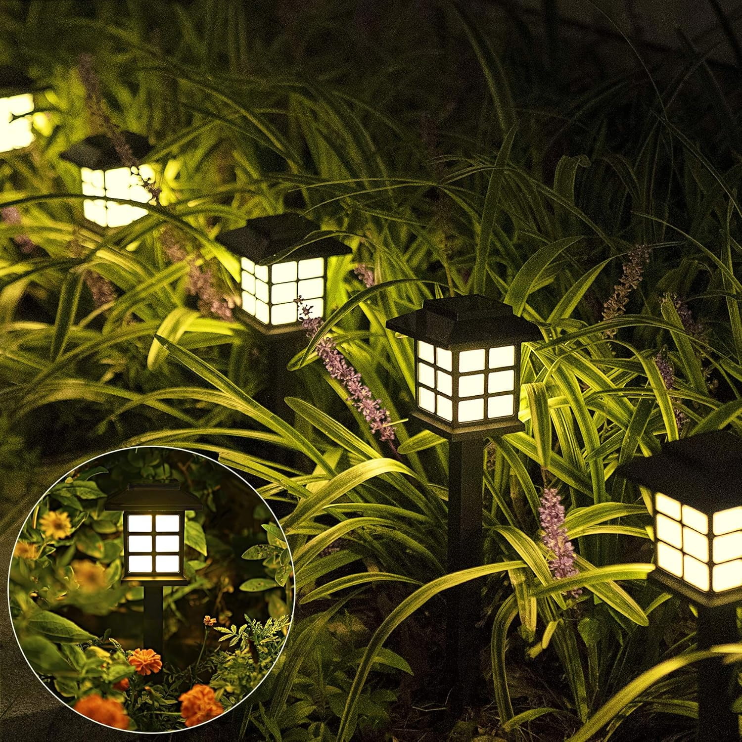 Mibote Solar Outdoor Lights,12 Pcs LED Solar Lights Outdoor Waterproof, Solar Walkway Maintain of Lighting for Your Garden, Yard, Patio, Driveway - Walmart.com