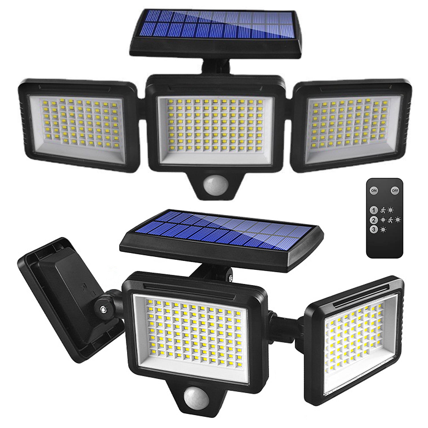 5 Heads 300 LED Solar Lights Outdoor Motion Sensor Waterproof Wide-angle  Illumination Foco Solar LED Garden Street Wall Lamp