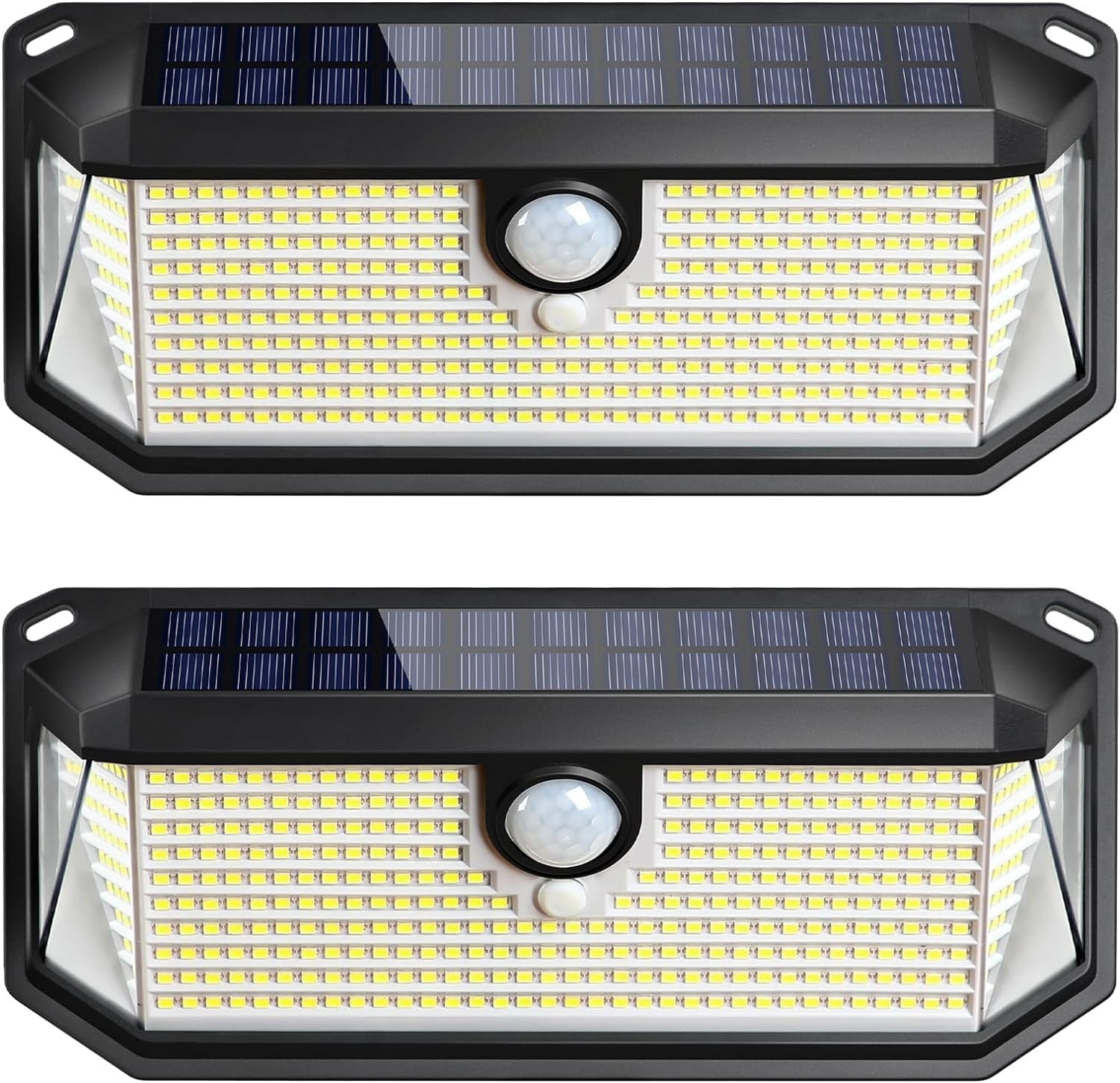 Solar Outdoor Lights, 4000LM 388 LEDs Motion Sensor Outdoor Light, IP65 Waterproof Solar Powered Outside Lights with 270° Wide Angle & 3 Modes, Exterior Flood Security Lights for Patio Garage, 2-Pack