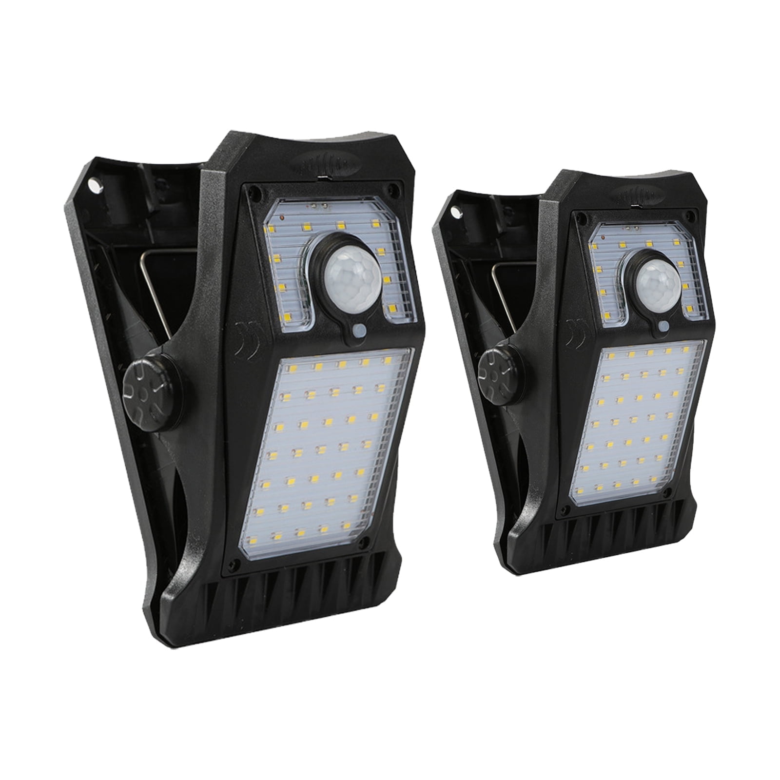 Solar Outdoor Lights, 45 LEDs Motion Sensor Solar Safety Light with 3 Modes, Portable Clip-on Solar Lights Outdoor Waterproof, 2 Pack Solar Flood Lights for Outside Yard Patio Fence Deck Porch