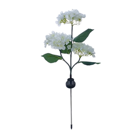 Solar Outdoor Lights Hydrangea Garden Lights, IP65 Waterproof Ground Inserted Flower Decorative Light for Yard, 31.89 Inch Landscape Lighting Solar Spot Light Outdoor Sway with The Wind Garden Decor