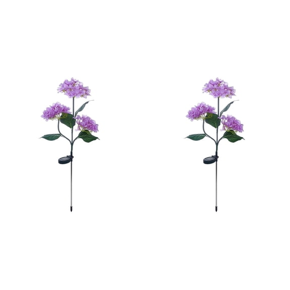 Solar Outdoor Lights Hydrangea Garden Lights, IP65 Waterproof Ground Inserted Flower Decorative Light for Yard, 31.89 Inch Landscape Lighting Solar Spot Light Outdoor Sway with The Wind Garden Decor