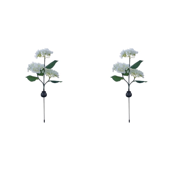 Solar Outdoor Lights Hydrangea Garden Lights, IP65 Waterproof Ground Inserted Flower Decorative Light for Yard, 31.89 Inch Landscape Lighting Solar Spot Light Outdoor Sway with The Wind Garden Decor