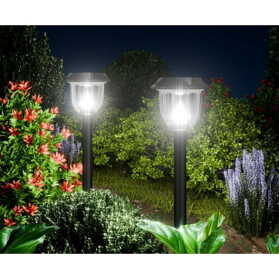 Solar Outdoor Lights, IP 65 Waterproof Solar Driveway Lights, Automatic On/Off Path Landscape Lighting for Yard, Patio, Landscape, Pathway
