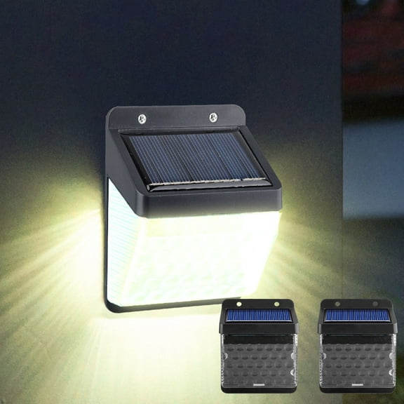 Solar Outdoor Lights with Motion Sensor | 2-Pack Garden Security Lights | IP65 Waterproof Wall Mount | LED Solar Powered Lights for Yard, Driveway & Garage