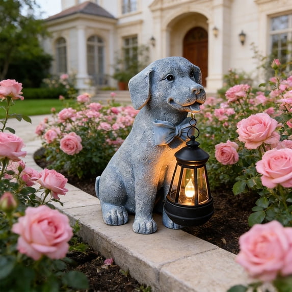 Solar Outdoor Lights Solar Animal Resin Garden Statue Decorative Landscape Light Home Decor Collection