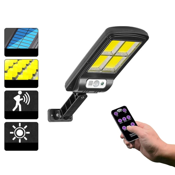 Solar Outdoor Lights with Motion Sensor, Dusk To Dawn Security Lights for Yard, Ip65 Waterproof, 3 Modes with Remote Control for Patio and Garden