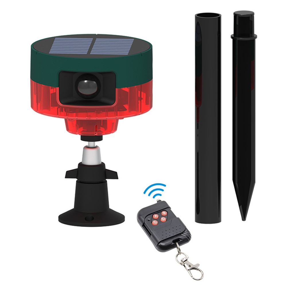 Solar Outdoor Motion Alarm for 360 Degree Infrared Sensor Sound& Light Alarm Light