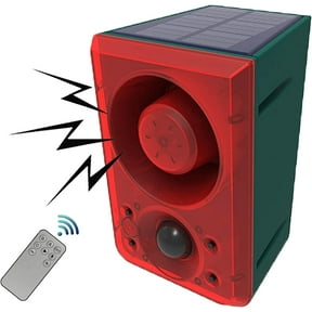 Solar Outdoor Motion Sensor Alarm, Dog Barking, Support Recording&Volume,130db Loud Noise Maker,3 Work Modes Strobe Light with USB,Say Goodbye to the Intruders