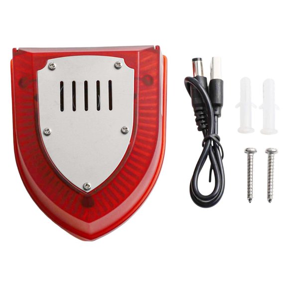 Solar Outdoor Motion Sensor Alarm LED Flashing Farm Animal Repeller 129db