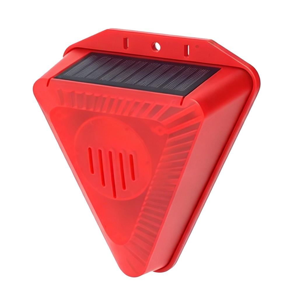 Solar Outdoor Motion Sensor Alarm – Loud Barking Dog Siren & Flashing LED Strobe Lights – Multi-Sound Security Noise Maker Deterrent for Yard, Farm, Orchard