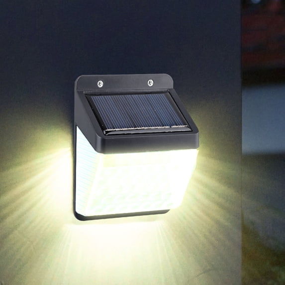 Solar Outdoor Motion Sensor Light - LED Security Wall Light, Waterproof IP65 ABS with Polycrystalline Solar Panel, 270° Wide Angle, Rechargeable Garden Yard Lamp