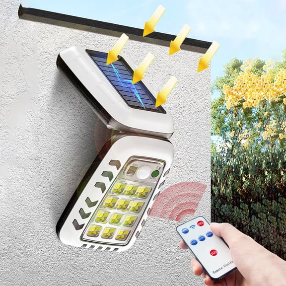 Solar Outdoor Motion Sensor Lights, 72 LED Security Wall Light with 3 Modes, Waterproof Solar Powered Lights for Yard, Patio, Garden, Front Door, Fence