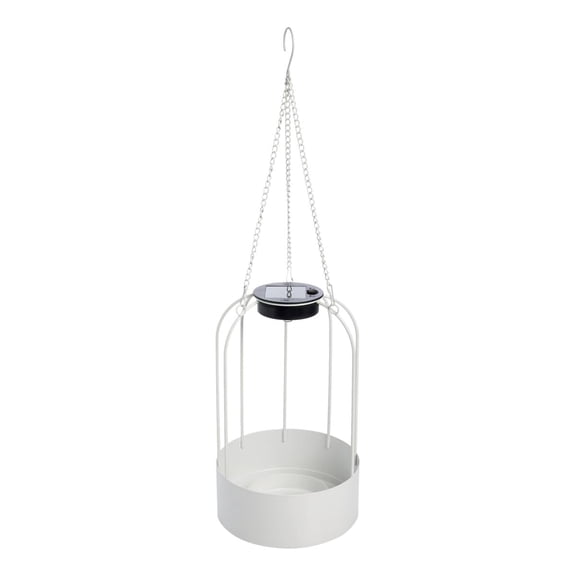 Solar Outdoor Planter with Light White