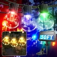 Solar Outdoor String Lights AIF4 Warm White/Color Changing, 50FT Patio