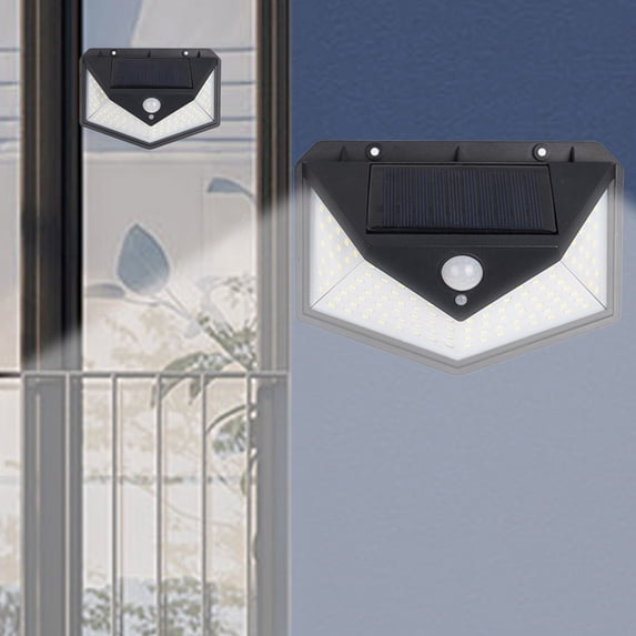 Solar Outdoor Wall Light 136 LEDs,Three-Sided Motion Sensor Solar Garden Light for Home Exterior House Decor