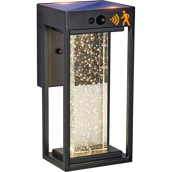 Solar Outdoor Wall Light with 3 Modes Motion Sensor Exterior Sconce with 4000K 250LM LED Outside Light for House Front Door Garden Patio IP65 Dusk to Solar Porch