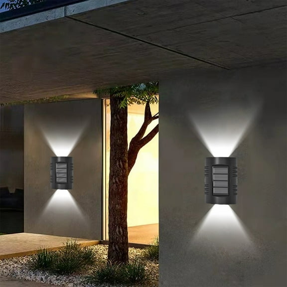 Solar Outdoor Wall Light - IP65 Waterproof LED, Intelligent Light Control, Solar Powered Fence & Yard Security Light for Garden Patio Driveway Front Door