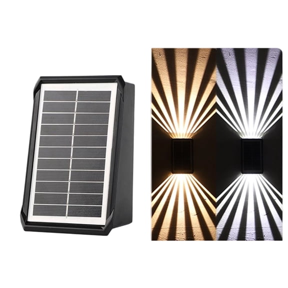 Solar Outdoor Wall Lights, Up & Down Solar Powered Lighting With Ip65 Waterproof, Fence And Wall-Mounted Design, Outdoor Landscape Atmosphere Decorative Spotlight For Yard Pool