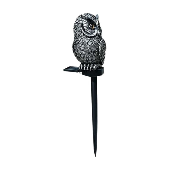 Solar Owl Garden Light, Auto Dusk-to-Dawn Sensor, Weatherproof Resin Yard Stake, No Wiring Needed for Patio Lawn Pathway Decor