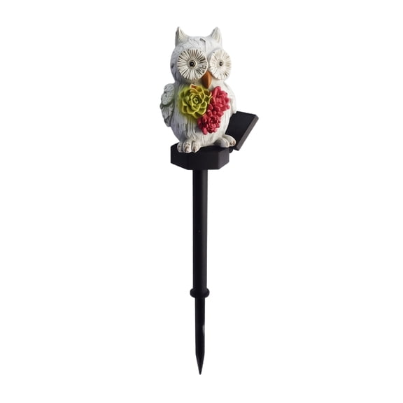 Solar Owl Garden Stake Light, 16.54in Outdoor Owl Solar Pathway Light, Yard Decor for Lawn Patio Walkway