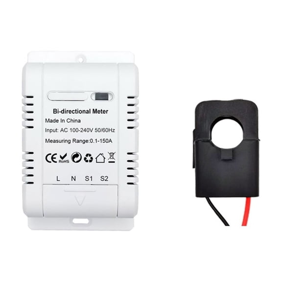 Solar PV Bidirectional Tuya Energy Meter With 150A Clamp Current Sensor Transformer Power Monitor ,Easy to Install