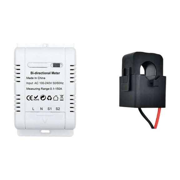Solar PV Bidirectional Two Way Energy Meter With Clamp Current Sensor Tuya Smart App KWh Monitor Automation ,User-Friendly