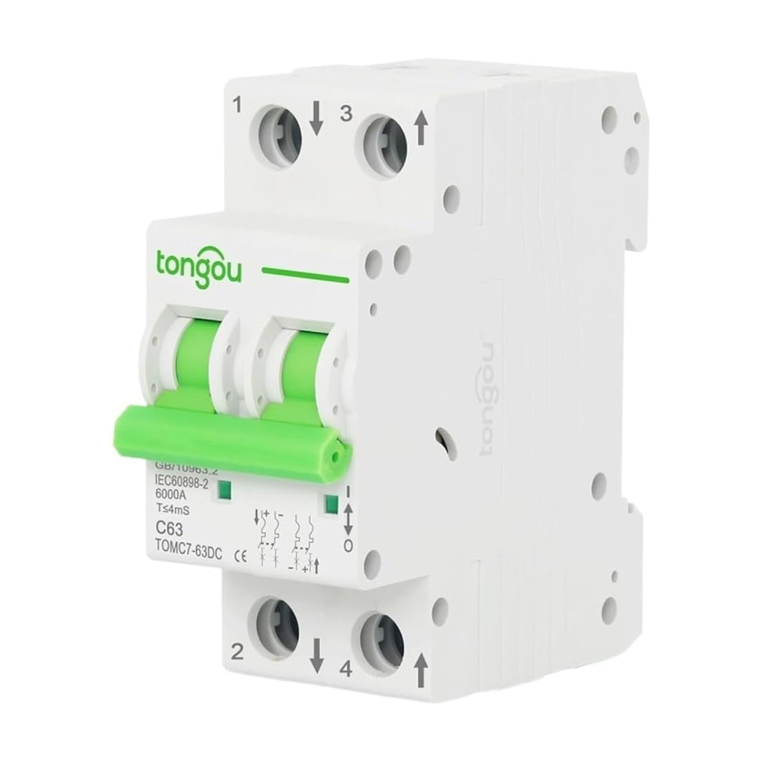 Solar PV Circuit Breaker Small Circuit Breaker TOMC7 1P 2P 550V DC air