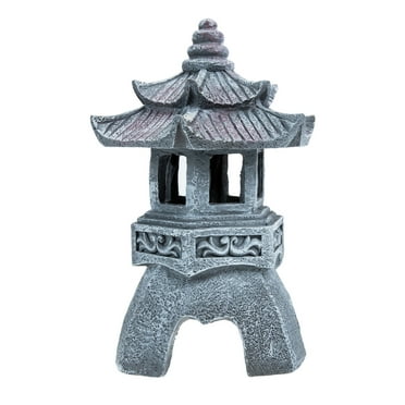 Solar Pagoda Lantern Garden Statue for Landscape and Patio Decor