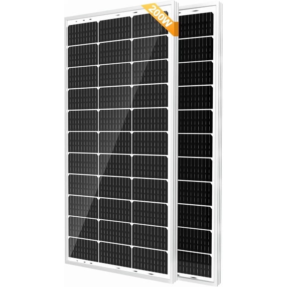 Solar Panel 2 count Solar Panels 100 Watt 12 , 200W Soalr Panel Monocrystalline PV Module Power Solar Panel for Boat RV Marine