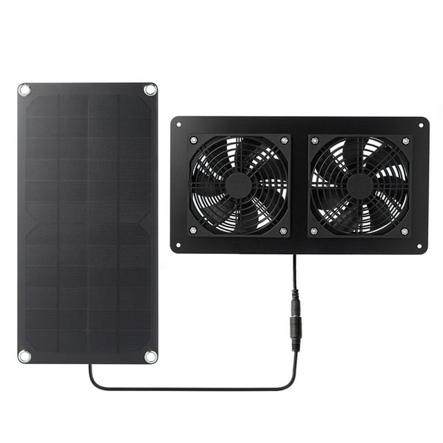 Solar Panel 30W 12V Exhaust Fan for Outdoor Chicken Coop Greenhouse