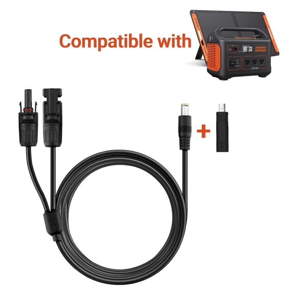 Solar Panel Adapter Compatible with Jackery Solar Connector to DC 8mm Extension Cable