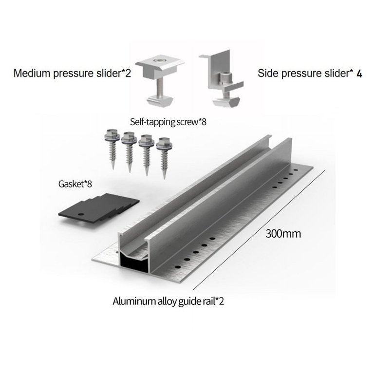 Solar Bracket Set HME] Solar Panel Bracket Aluminium Mounting System ...
