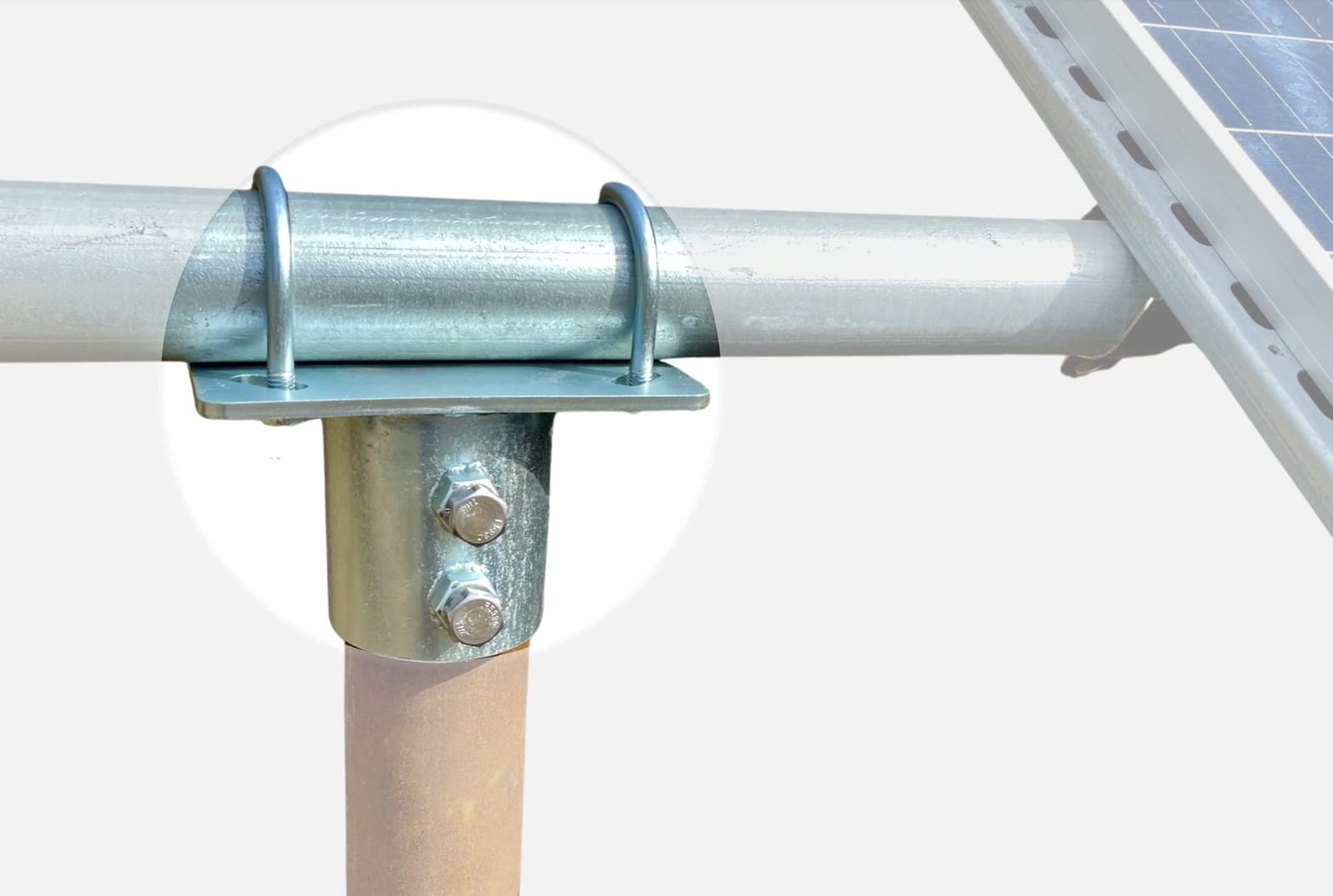 Solar Panel Array Ground Mounting Bracket Top Cap 2