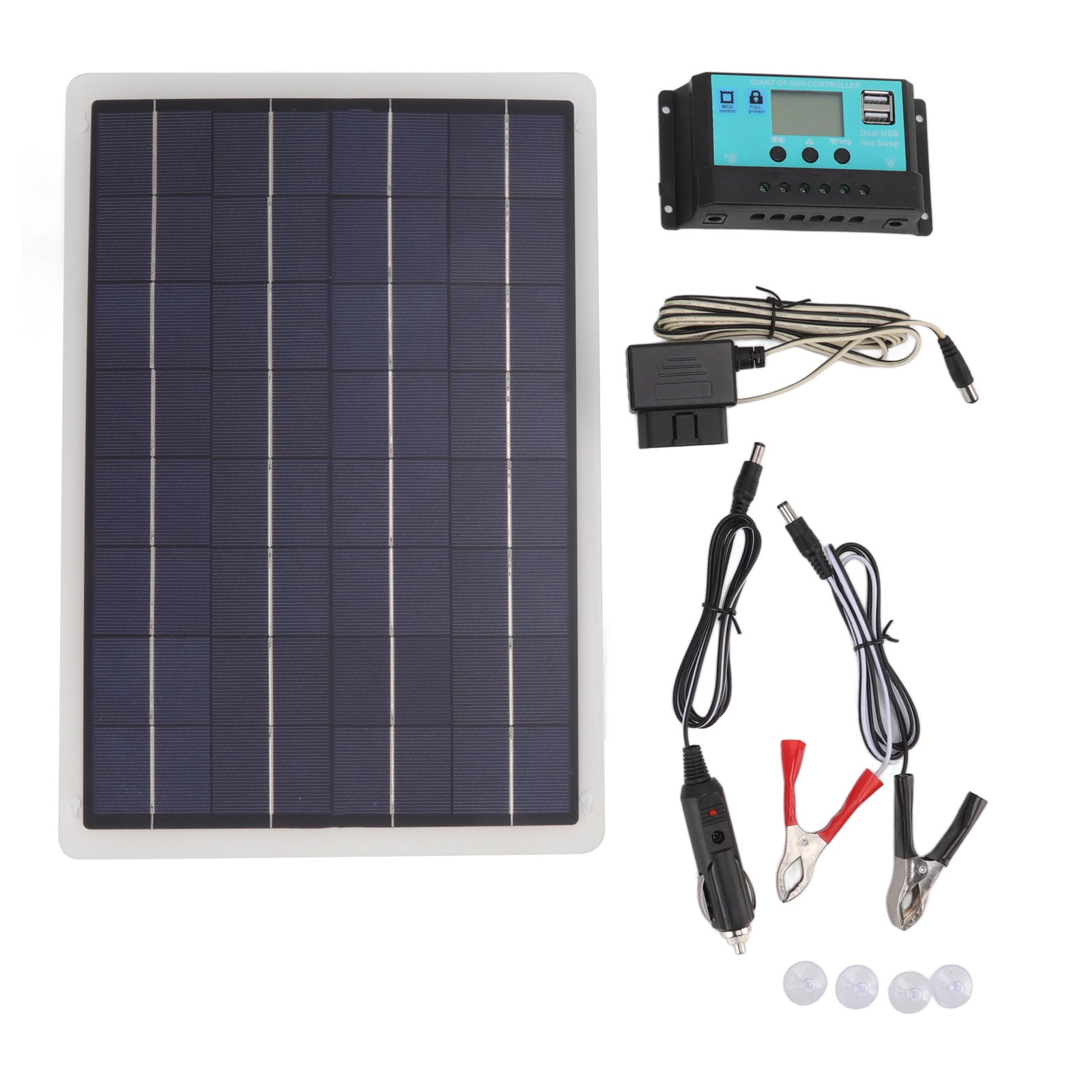 Solar Panel Battery Kit, ABS High Efficiency Monocrystalline Silicon Solar Panel Kit For Car