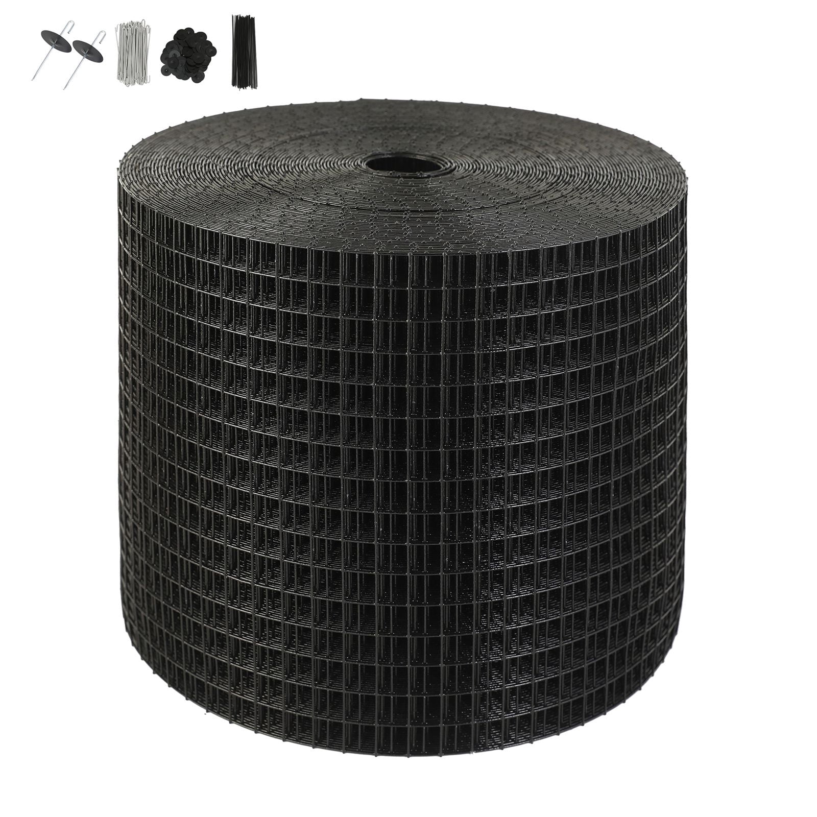 Solar Panel Bird Guard, Critter Guard Roll Kit with 60pcs Aluminum Alloy Fasteners, Solar Panel Guard with Rust-proof PVC Coating, 1/2 inch Wire Roll Mesh, 6 inch x 100ft