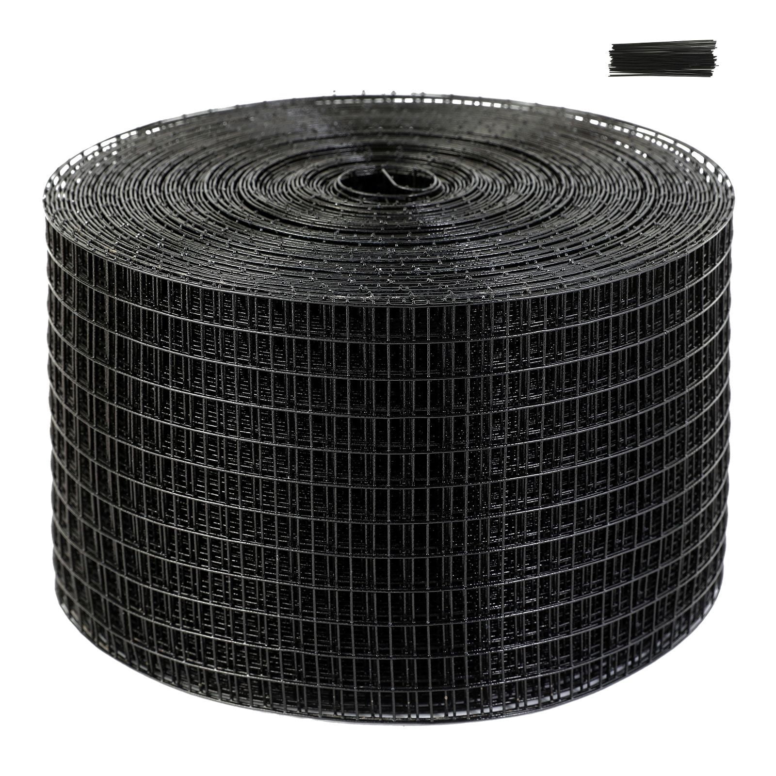 Solar Panel Bird Guard, Critter Guard Roll Kit with Rust-proof PVC Coating, Solar Panel Guard with 50pcs Tire Wires, 1/2 inch Wire Roll Mesh, 8 inch x 100ft