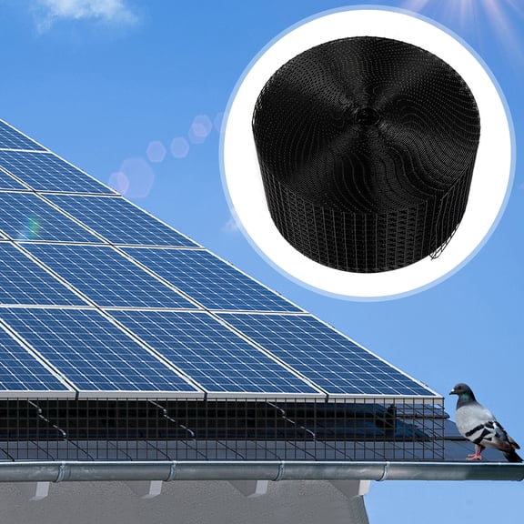 Solar Panel Bird Wire, 6in x 100ft Solar Panel Roof Protection Net with 70 Fasteners, PVC Coated Steel Anti Bird Netting for Roof Solar System