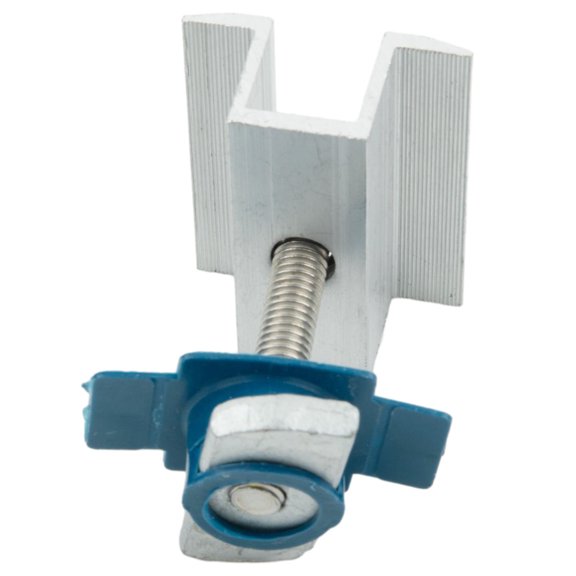 Solar Panel Bracket 12 Pcs Aluminium Alloy Clamps End /Middle Clip Fixture for Mounting Rail Module Strong Connection