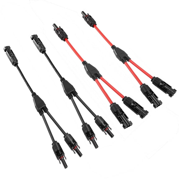 Solar Panel Cable Professional Connector (1-2 Branches) Y Connector Solar Panel Cable Mmf+Ffm Solar Adapter 2 Pairs