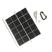 Solar Panel Charger 6W 5V USB Power Bank Portable Monocrystalline Silicon Solar Charging Generator for Outdoor Devices 160x120mm