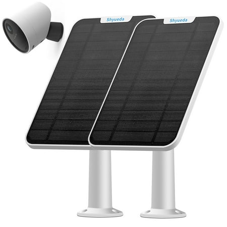 Solar Panel Charging For SimpliSafe Outdoor Camera, with 13.1ft Waterproof Charging Cable, IP65 Weatherproof(2-Pack)