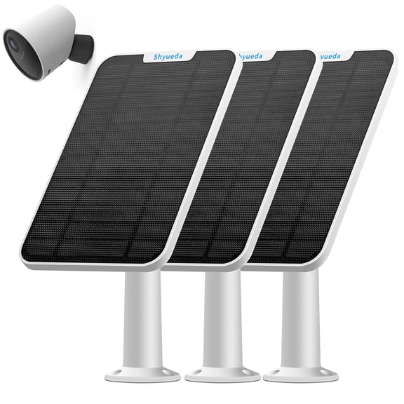 Solar Panel Charging For  SimpliSafe Outdoor Camera, with 13.1ft Waterproof Charging Cable, IP65 Weatherproof(3-Pack)