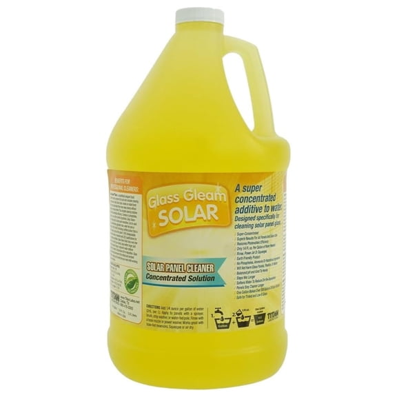 Solar Panel Cleaner Glass Gleam 1 Gallon Highly Concentrated Outdoor Glass Window Washing Liquid