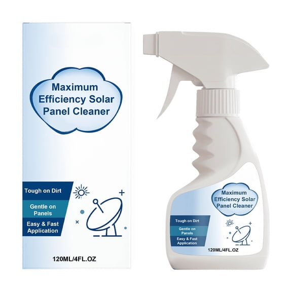 Solar Panel Cleaner Spray 120ml Gentle Formula Tough on Dirt Safe for All Panel Types Maximum Efficiency Easy Application